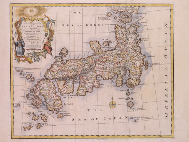 ボーウェン　新精確日本帝国図：歴史資料　１枚