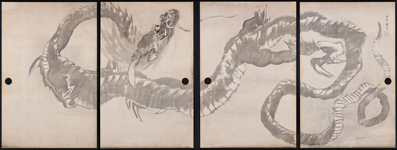 龍図襖(部分)