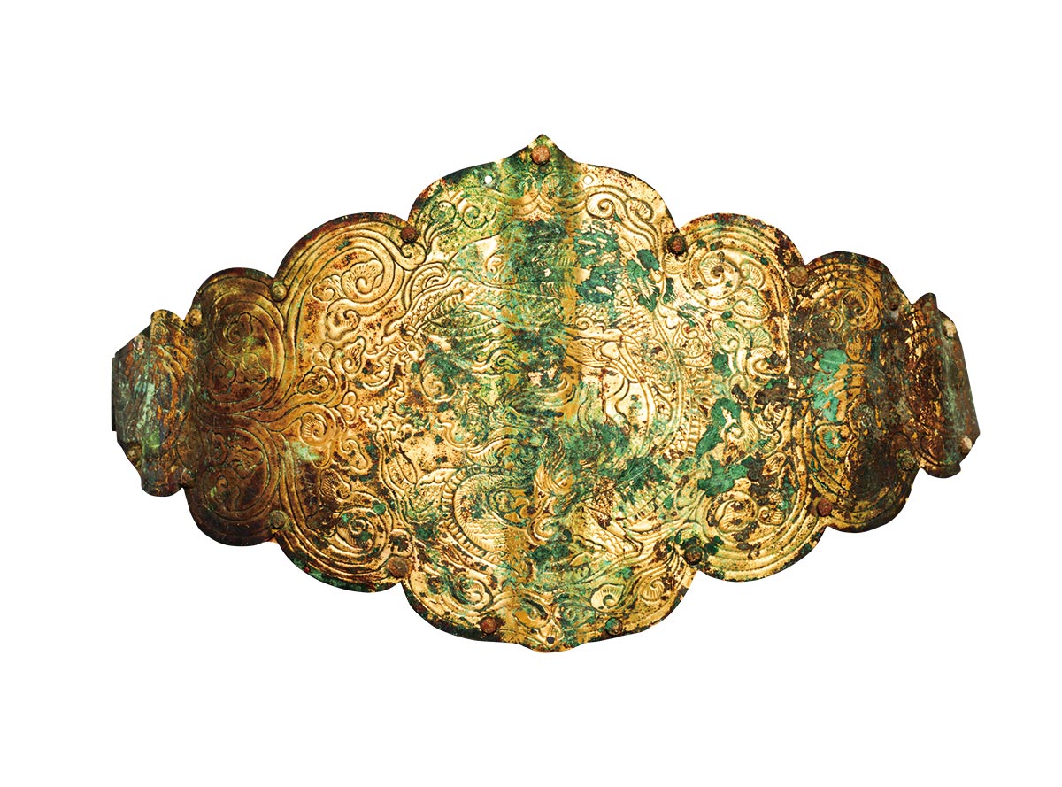 鍍金雲龍文飾金具