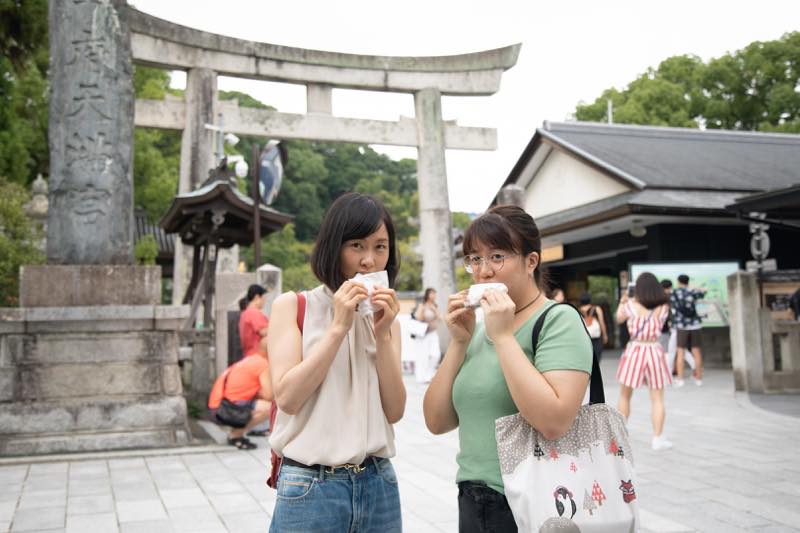 太宰府の名物、梅ヶ枝餅